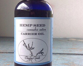 Hemp Oil - Unrefined - Aromatherapy - Carrier Oil - Massage Oil