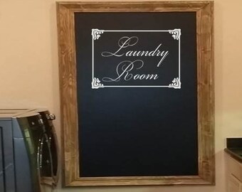 Laundry Room with Ornate Frame Wall Decal