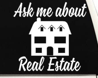 Realtor Car Decal / Real Estate Car Decal / House Decal / House for Sale Decal / Realtor Computer Decal