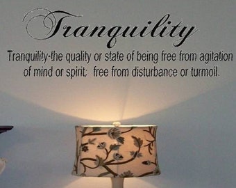 Wall Decal Quote Tranquility with Definition Wall Decal Wall Sticker