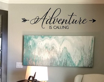 Adventure is Calling Wall Decal / Wanderlust Decal Sticker / Adventure Decal / Travel Decal Wall Words