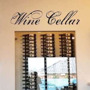 Wine Cellar Wall Decal / Wine Wall Decal / Wine Wall Words / Kitchen Wall Decal / Kitchen Decal / Food Decal / Cooking Decal / Pantry Decal