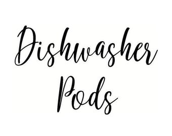 Dishwasher Pods Label Decal / Kitchen Room Decor / Laundry Detergent Label / Dishwasher Pods Sticker / Kitchen Organization Labels