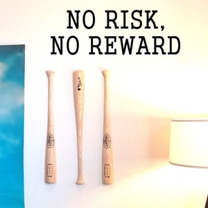 No Risk No Reward Wall Decal / Business Wall Words / Success Wall Transfer / Sports Motivational Decal Sign / Inspirational Decal Sign