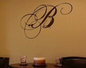 Stunning Script Monogram Wall Decal / Wedding Monogram Decal / - Etsy