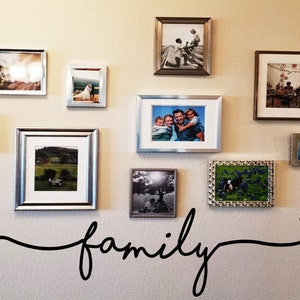 Family Wall Decal / Family Room Decal / Photo Decal / Gallery Wall Decal / Family Decal Sticker / Photo Gallery Decal