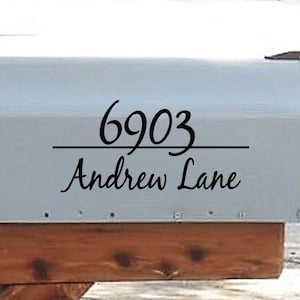 Cursive Mailbox Decal / Custom Mailbox Decal / Mailbox Address Sticker Decal /  Classic Mailbox Decal /  Address Decals