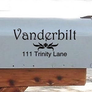 Flower Mailbox Decal / Custom Mailbox Decal / Mailbox Address Sticker Decal /  Classic Mailbox Decal /  Address Decals