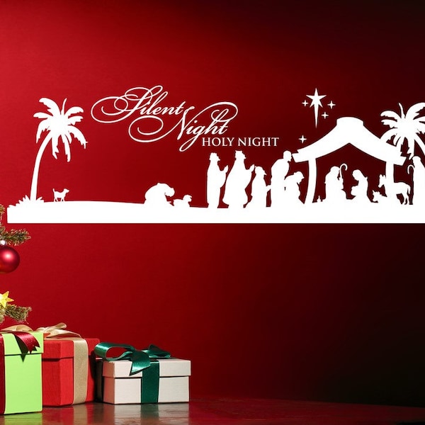 Nativity Scene Mural Etsy