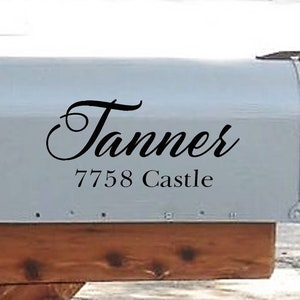 Personalized Cursive Mailbox Decal / Custom Mailbox Decal / Mailbox Address Sticker Decal /  Classic Mailbox Decal /  Address Decals