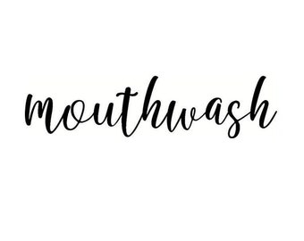 Mouthwash Decal / Mouthwash Label / Mouthwash Sticker / Bathroom Decor / Bathroom Organization