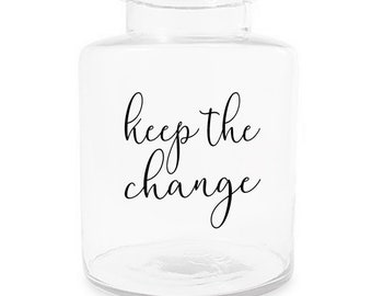 Keep the Change Label Decal / Laundry Room Decor / Lost Change Sheets  Label / Keep the Change Sticker / Savings Money Bank Labels