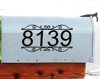 House Numbers Mailbox Decal / Address Numbers Mailbox Decal / Mailbox Address Sticker Decal / Classic Mailbox Decal / Address Numbers Decals