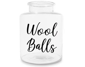 Wool Balls Label Decal / Laundry Room Decor / Laundry Lint Sticker Label / Wool Balls Sticker / Laundry Room Organization Labels