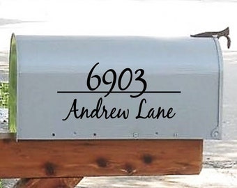 Cursive Mailbox Decal / Custom Mailbox Decal / Mailbox Address Sticker Decal /  Classic Mailbox Decal /  Address Decals