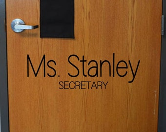 School Secretary Name Decal / Attendance Clerk Decal / School Aide Name Decal Sign / Front Office Name Decal / Administration Name Decal