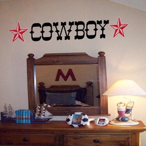 Ride&#39;m Cowboy or Cowgirl Wall Decal with Stars