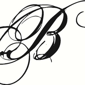 Stunning Script Monogram Wall Decal / Wedding Monogram Decal ...