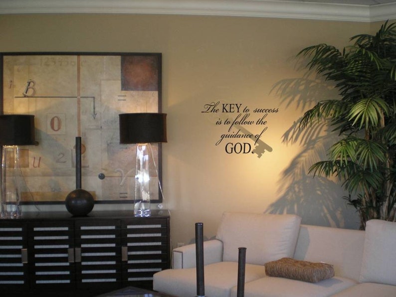 Wall Decal Wall Transfer the Key to Success is to Follow the Etsy