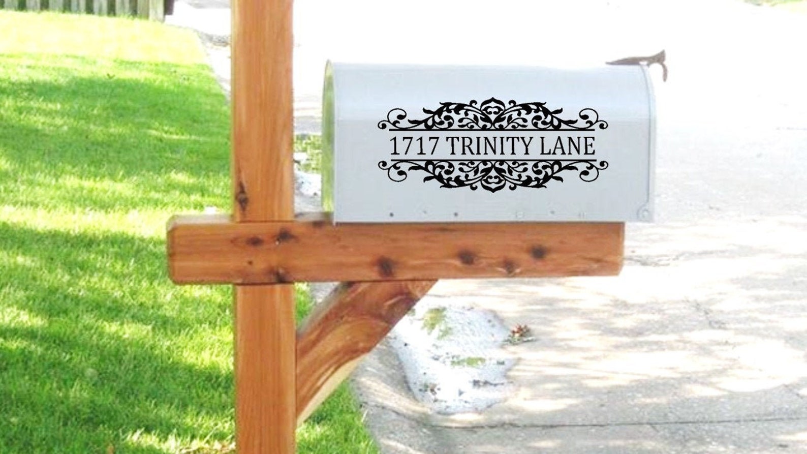 Decorative Block Lettering Mailbox Decal / Custom Mailbox Etsy