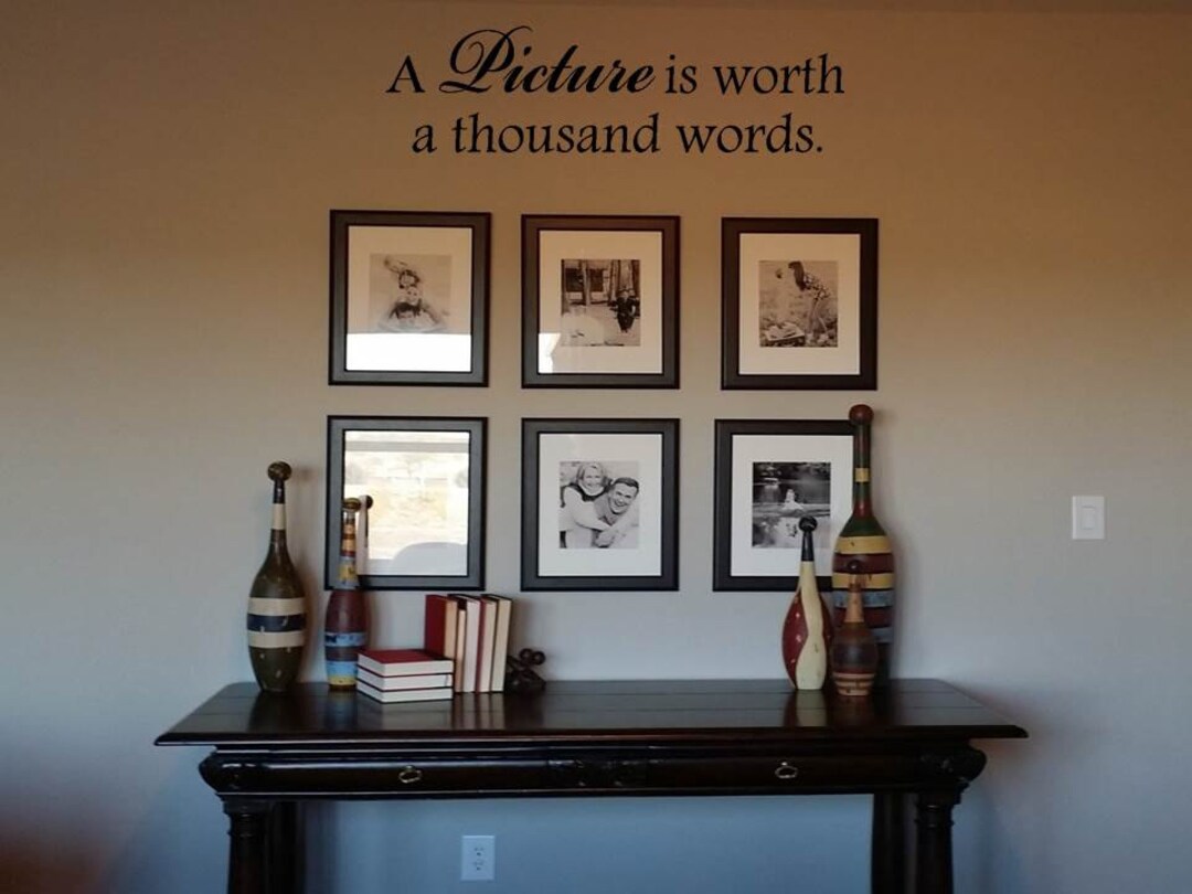 Wall Decal Quote: A Picture is Worth a Thousand Words. - Etsy