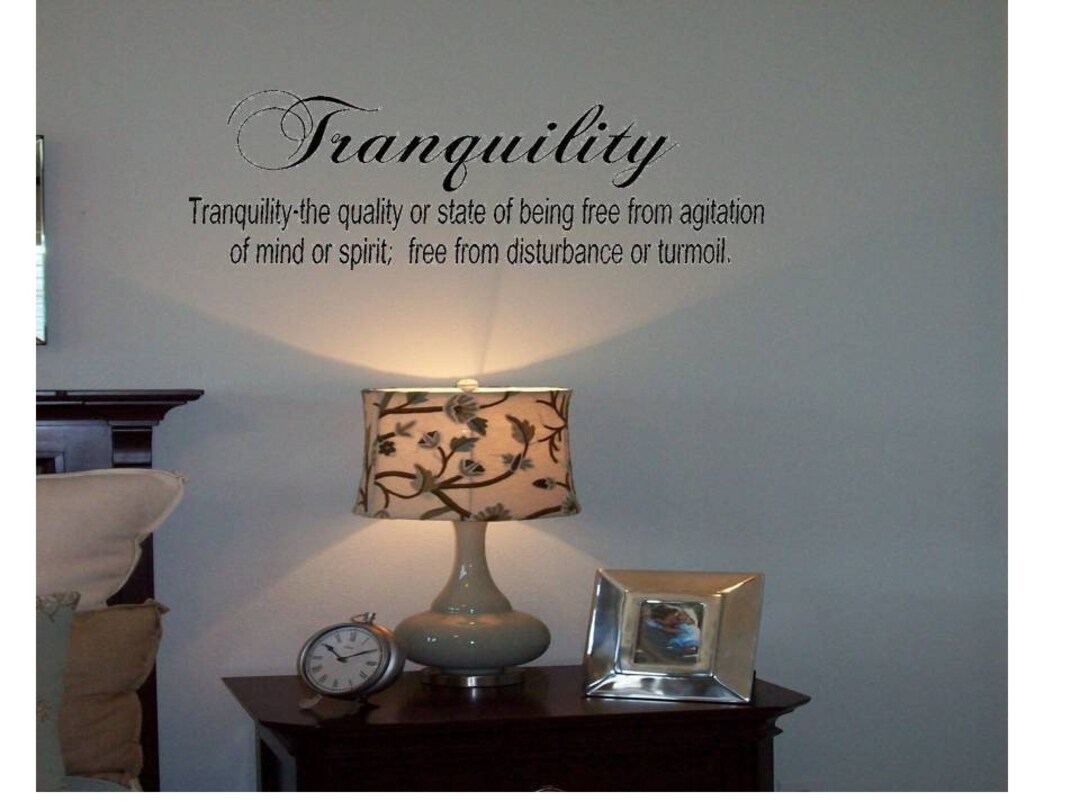Wall Decal Quote Tranquility With Definition Wall Decal Wall Sticker Etsy