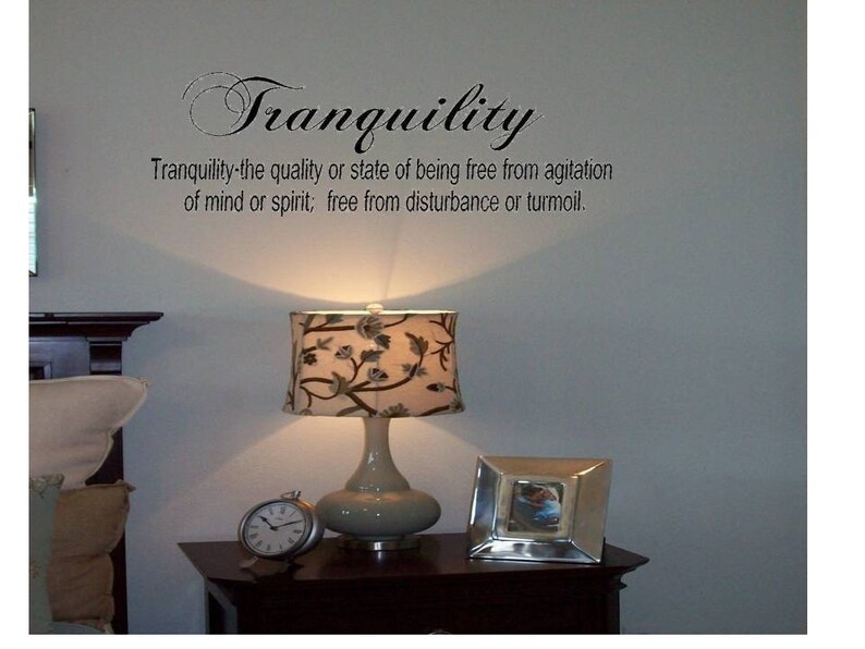 Wall Decal Quote Tranquility with Definition Wall Decal Wall Sticker image 1
