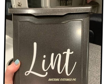 Lint Decal Label / Laundry Room Decor / Laundry Room Organization Labels / Laundry Lint Sticker / Lint Canister Decal / Lint Jar Sticker