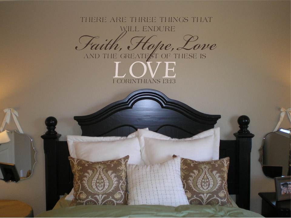 Wall Decal Wall Sticker Faith Hope and Love Wall Decal/Wall Etsy