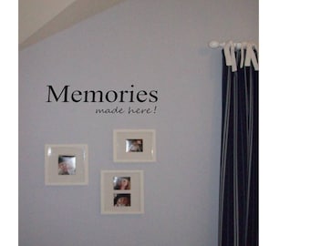 Memories made here Wall Decal / Picture Gallery Wall Words