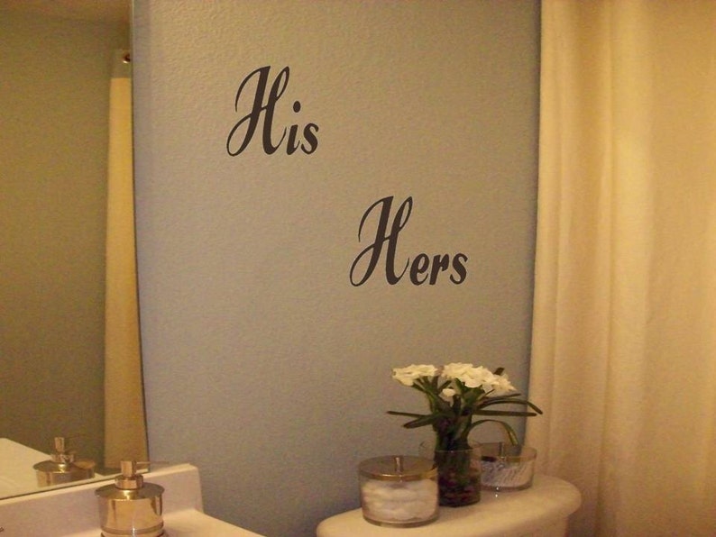 Wall Decal Wall Transfer His Hers Wall Etsy