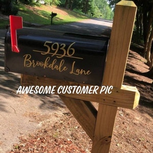 Personalized Script Mailbox Decal / Custom Mailbox Decal / Mailbox Address Sticker Decal /  Classic Mailbox Decal / Stylish Address Decals