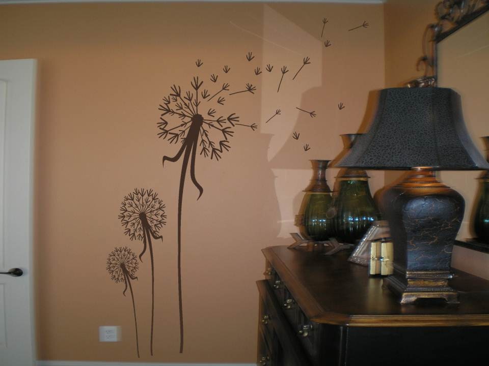 Wall Decal Quote Dandelion Trio XL Wall Decal Graphic Transfer Etsy