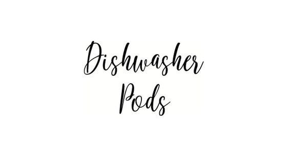 Dishwasher Pods Vinyl Decal, Pantry Decal, Kitchen Organization, Storage  Organization 