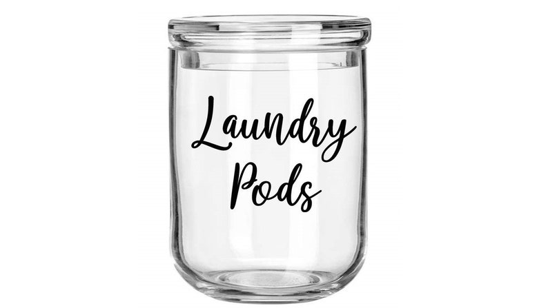 Laundry Pods Label Decal / Laundry Room Decor / Laundry Detergent Label / Laundry Pod Sticker / Laundry Room Organization Labels image 1