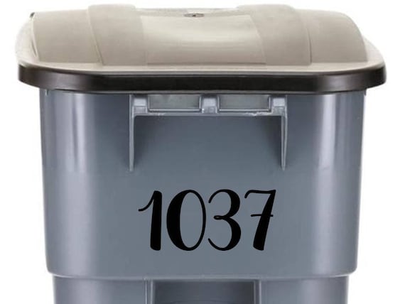 Fancy Address Decal / Trash Bin Decal /garbage Bin Decal / 