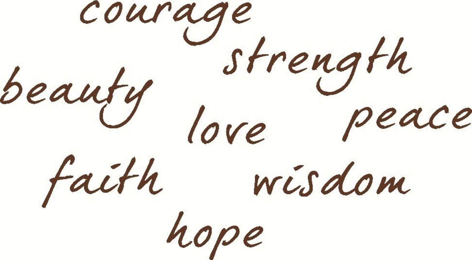 Wall Decal Quote 8 Inspirational Word Collection Wall Decals Etsy