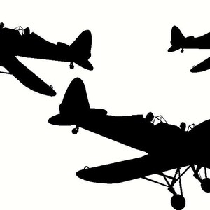 Double Cockpit Airplane Wall Decal Kit image 2