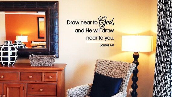 Draw Near To God And He Will Draw Near To You {Mirror Decal Stickers} Draw Near To God And He Will Draw Near To You {Mirror Decal Stickers}