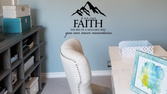 Mustard Seed Faith Can Move Mountains {Mirror Decal Stickers} Mustard Seed Faith Can Move Mountains {Mirror Decal Stickers}
