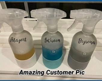 Detergent Decals / Bathroom Decals / Degreaser Decal Sticker / Bathroom Organization Labels / Body Wash Decal Label