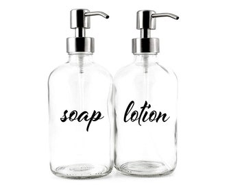 Soap Lotion Label Decals / Kitchen Decor / Hand Soap Label / Lotion Label / Soap Sticker / Soap Decal Label