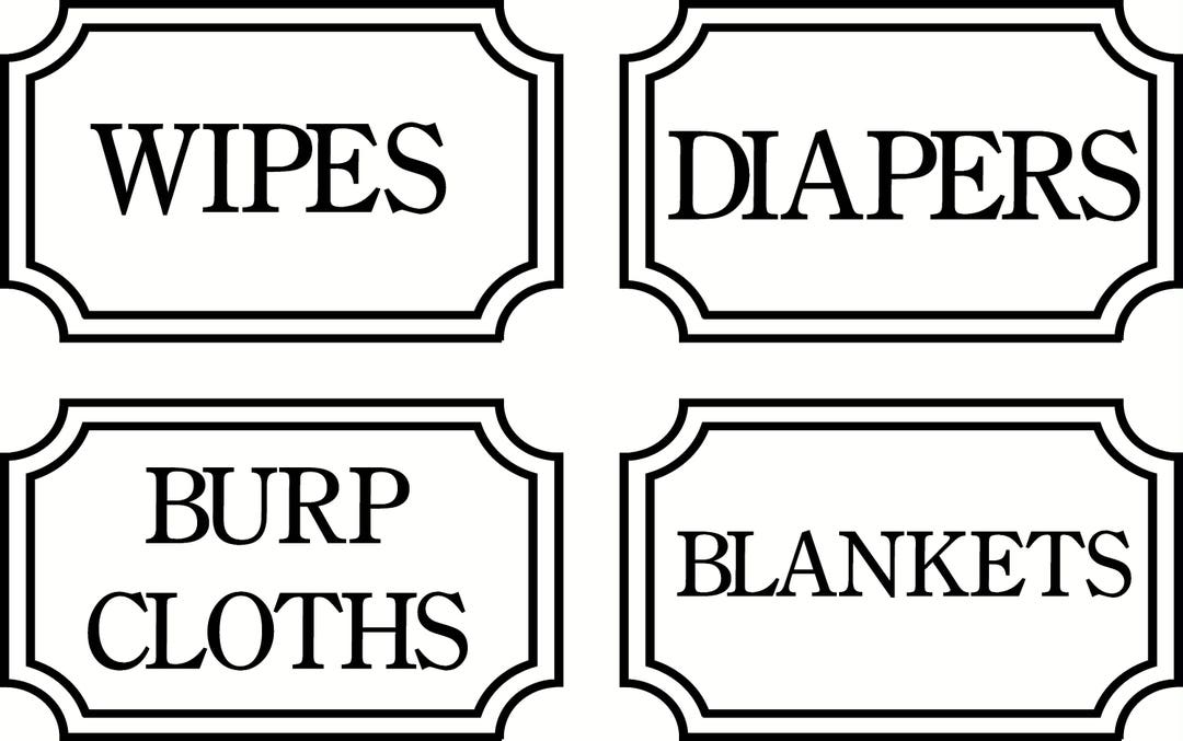 Baby Organization Label Decals / Pantry Label Decals / Jar Label