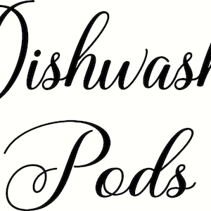 Dishwasher Pods Label Decal / Kitchen Room Decor / Laundry Detergent Label / Dishwasher Pods Sticker / Kitchen Organization Labels