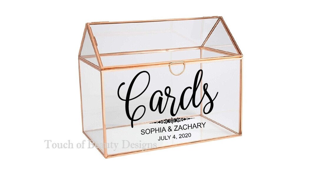 Bride and Groom Wedding Card Box Decal / DIY Card Box Decal / DIY ...