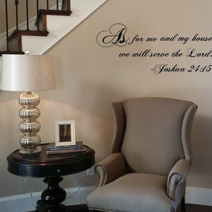As for me and my house, we will serve the Lord Wall Decal Wall Sticker Vinyl Decal