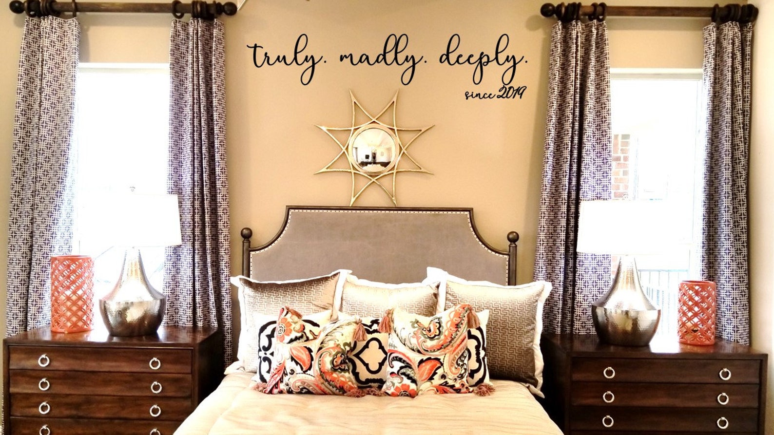 Truly Madly Deeply Wall Decal / Love Wall Words / Wedding Gift Etsy