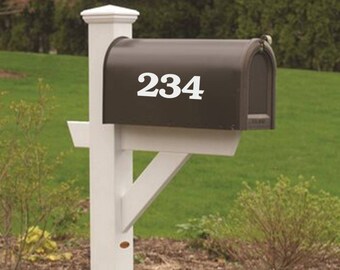 Chunky Address Number Mailbox Decal / Custom Mailbox Decal / Mailbox Address Sticker Decal /  Classic Mailbox Decal /  Address Decals