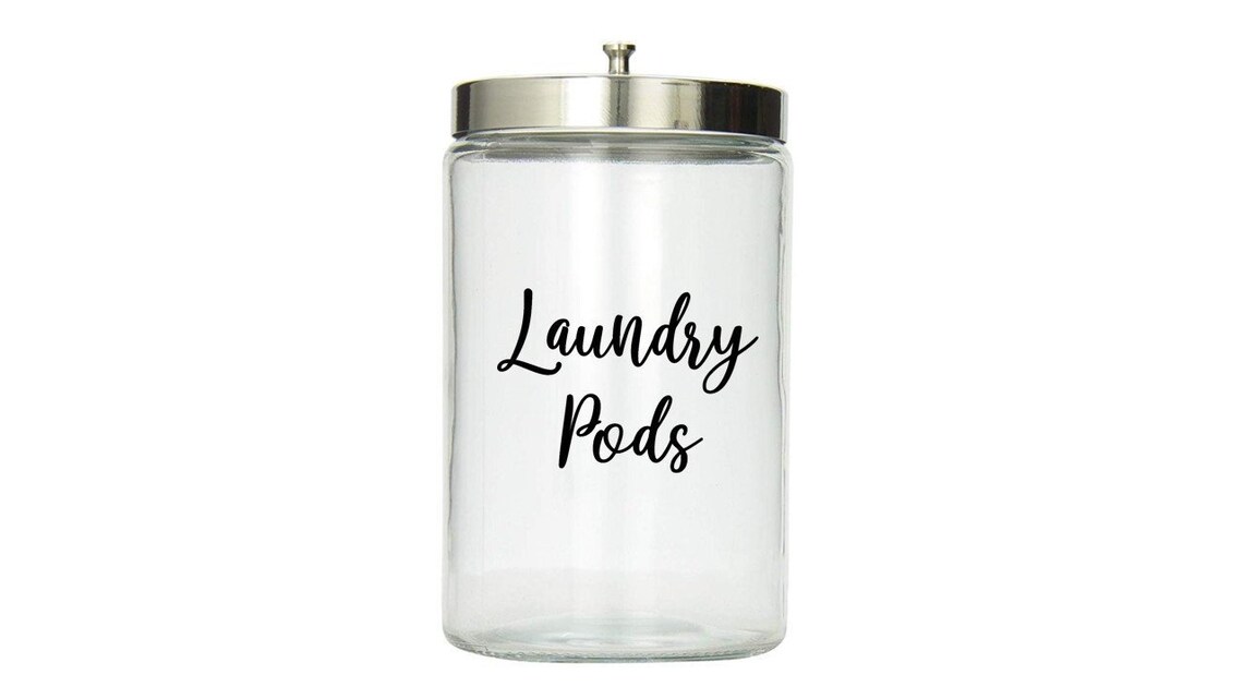 Laundry Pods Label Decal / Laundry Room Decor / Laundry Etsy