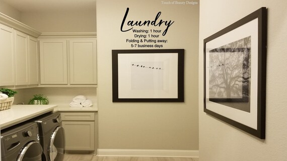 Laundry Wall Decal / Laundry Room Decor / Laundry Room Wall | Etsy